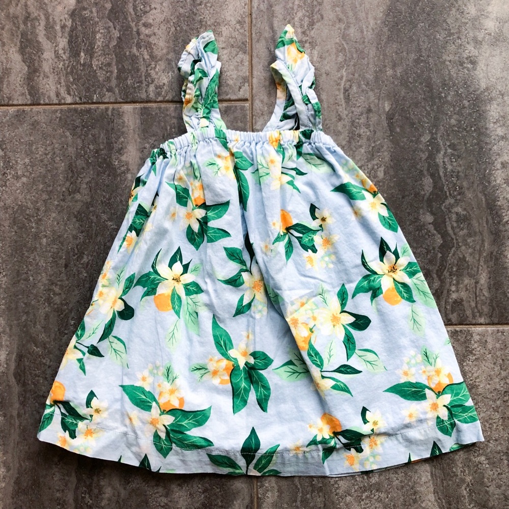 Girls Light Blue Floral Dress